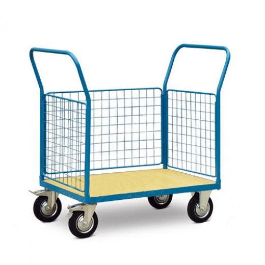 單層帶護欄手推車